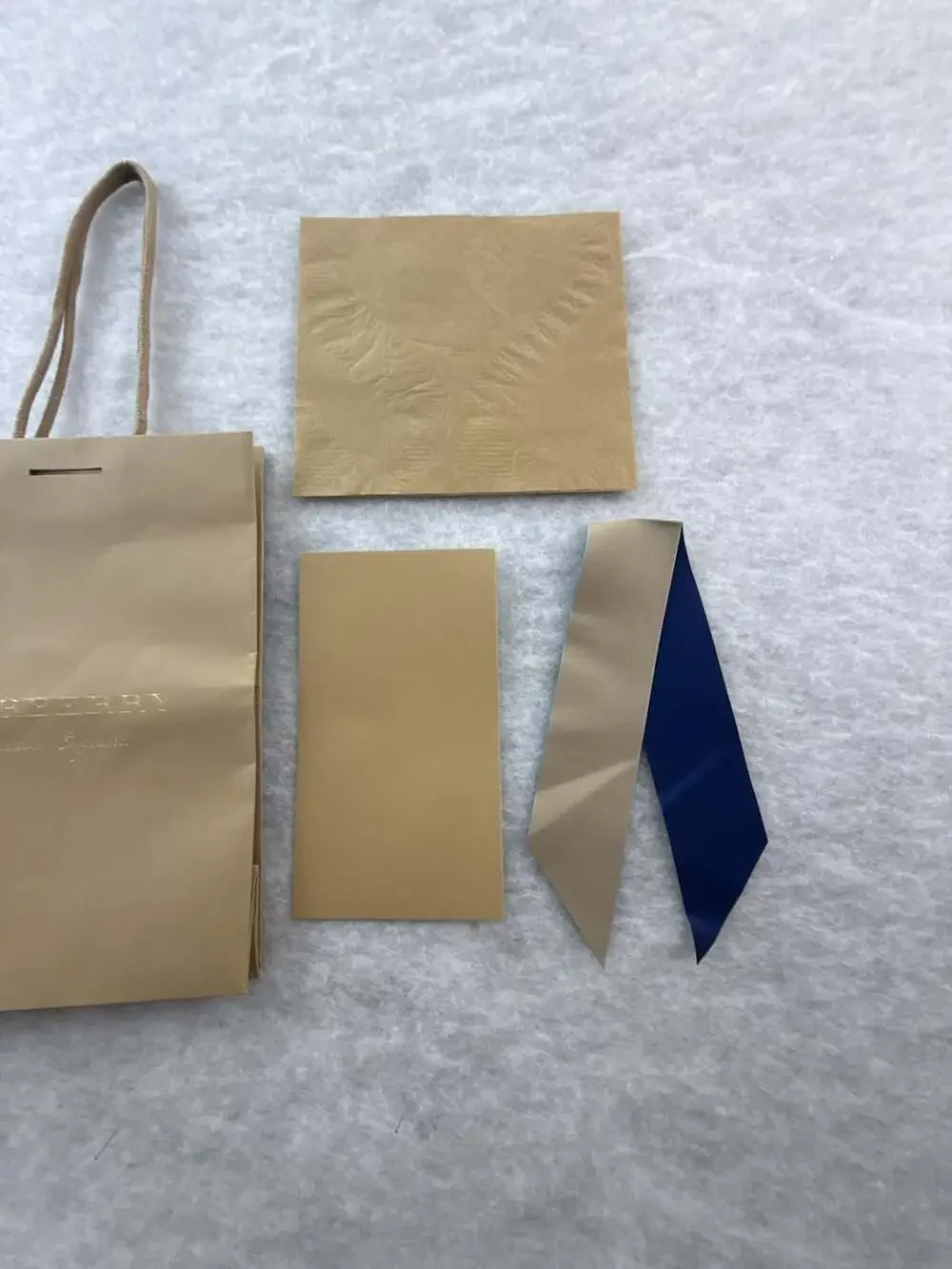 Authentic Burberry London England Store Gift Bag and Accessories Packaging Set